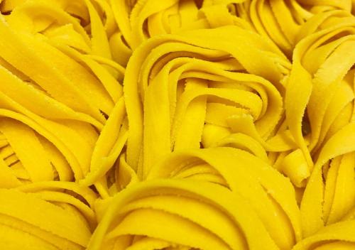 a close up of pasta on a table at Agri-alloggio le Poscole Al Canton in Castelgomberto