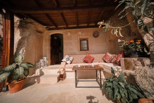 Posezení v ubytování Zeus Cave Suites