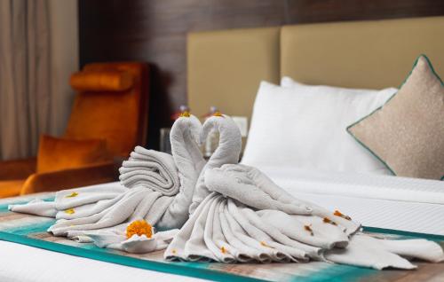 Postel nebo postele na pokoji v ubytování Hotel Diyalo, Birgunj