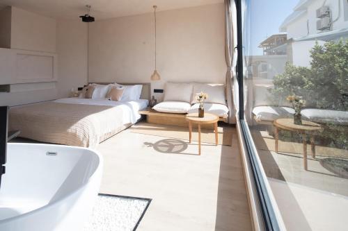 Ένα ή περισσότερα κρεβάτια σε δωμάτιο στο Xiamen Littoral Villa