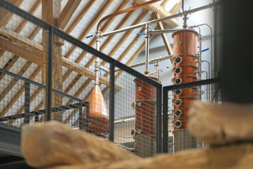 a room with two oxygen tanks in a building at Domaine de l'Ambassadeur in Léglise