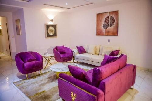 Posezení v ubytování TAJ Suites