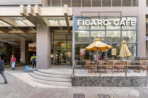 En restaurant eller et andet spisested på Studio unit 50b t1