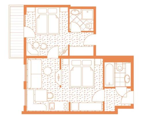 a floor plan of a house at Appartements KATHRIN in Grossarl