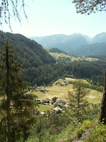 a view of the valley from the mountain at Maso Franceschella in Carano