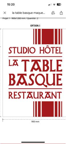 Studio Hôtel-Restaurant LTB La Table Basque