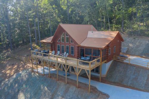 an overhead view of a house with a roof at Sunshine Hill in Fairview