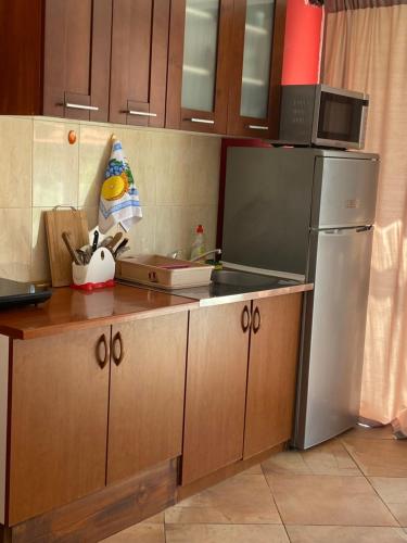 Kuchyň nebo kuchyňský kout v ubytování Apartments Ivanišević