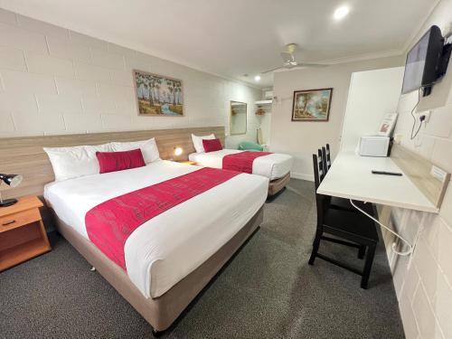 Katil atau katil-katil dalam bilik di Boonah Motel