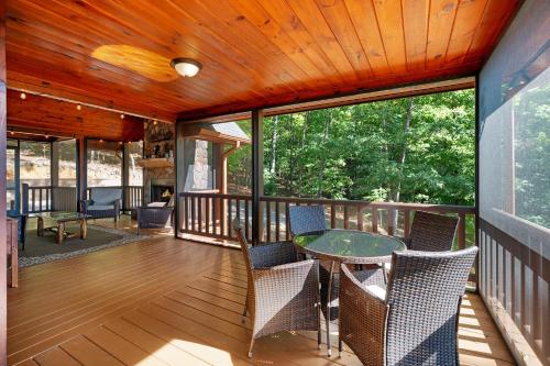 Μπαλκόνι ή βεράντα στο Soaring Hawk Lodge 15 Minutes Downtown Blue Ridge