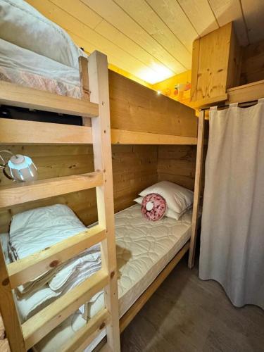 - une chambre avec 2 lits superposés dans une cabine dans l'établissement Résidence L'edelweiss - APPARTEMENT COEUR DE STATION MAE-8931, à Vars