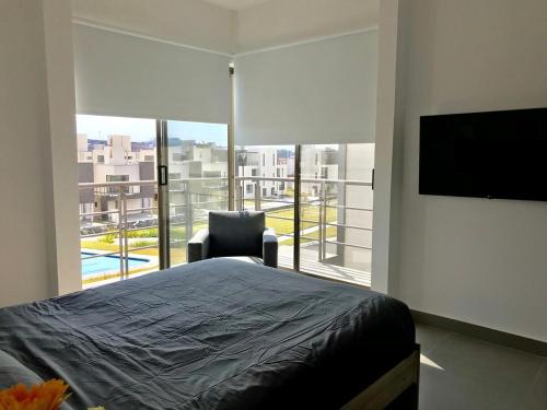 Postel nebo postele na pokoji v ubytování Beautiful 3-bedroom house 12 min to Queretaro downtown