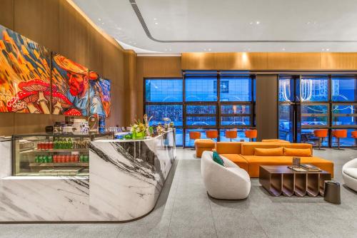 Posezení v ubytování Mustel Arte Hotel Zhenlin Chengdu