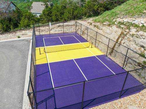 an overhead view of a tennis court at Summertime Shores - 127 in Branson