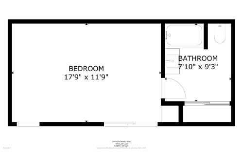 a floor plan of a room with a door at The Surf Lodge Villa in Malibu