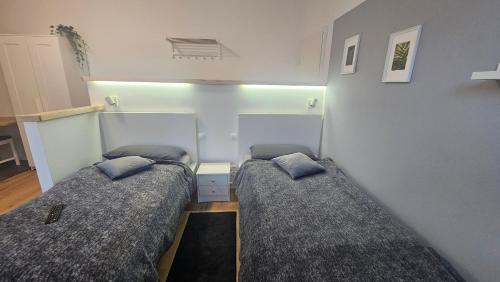 Ένα ή περισσότερα κρεβάτια σε δωμάτιο στο Ganzes Appartement Nähe Zentrum