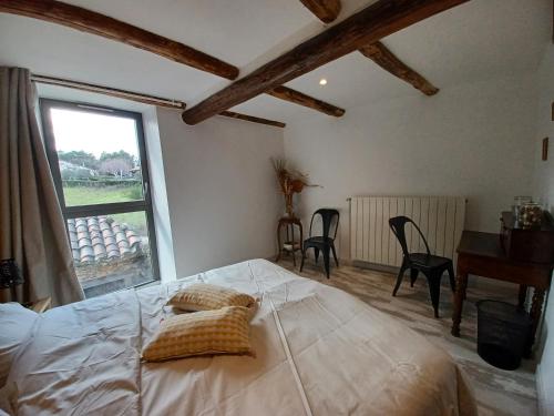Postel nebo postele na pokoji v ubytování Mas de la Borie -Chambre d'hôtes
