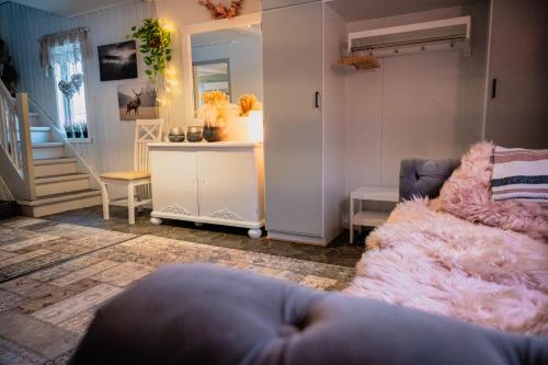Dapur atau dapur kecil di Fredfullt hus ved Oksfjordvannet