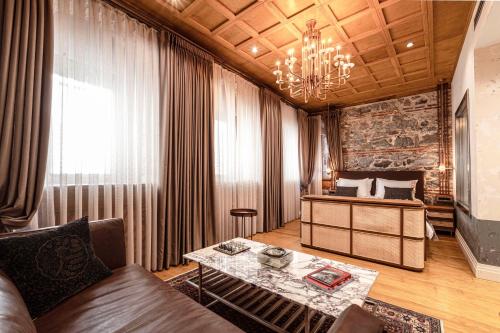 Ένα ή περισσότερα κρεβάτια σε δωμάτιο στο Stone Inn Galata