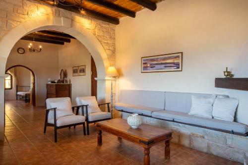 Zona de estar de Anemole Traditional Cretan Villa
