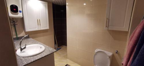 a bathroom with a sink and a toilet at Florenze Khamsin Hurghada in Hurghada