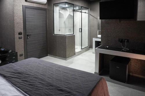 Koupelna v ubytování Hotel El Pamas