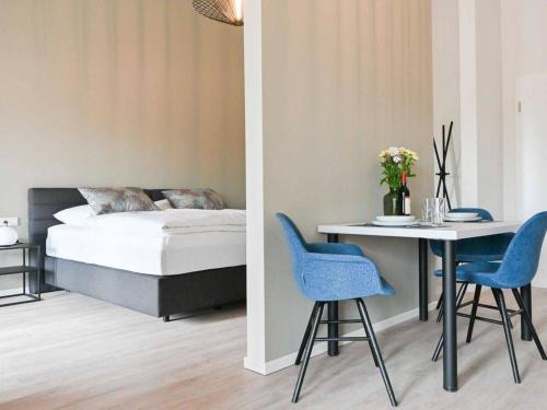 Ένα ή περισσότερα κρεβάτια σε δωμάτιο στο Ferienwohnung Deichzauber