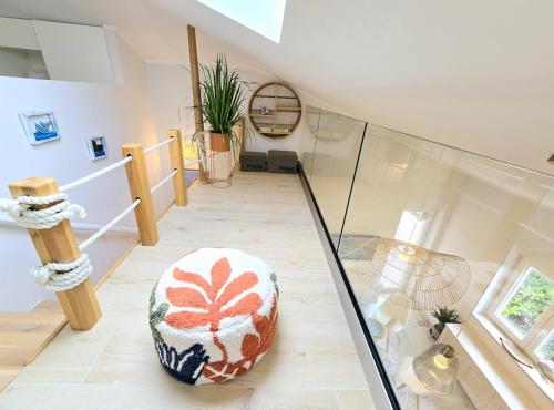 a room with a glass table and a chair at Marine Bliss in Savudrija