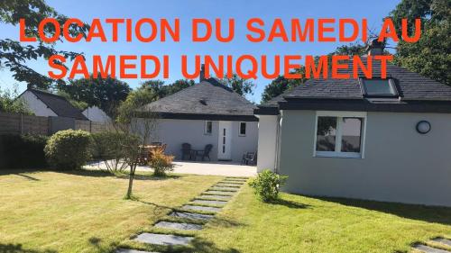 Una casa con las palabras ubicación dj samledampedadoun dampedauntedaunteunteunteunted en La Louisine séjours du samedi au samedi, en Séné