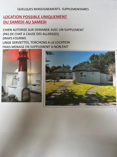 página de un folleto para una casa en La Louisine séjours du samedi au samedi, en Séné