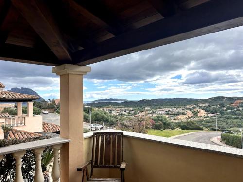 a balcony with a view of a road at Perla Marina in Porto San Paolo