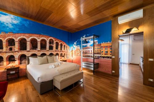 Letto o letti in una camera di PALAZZO RISTORI