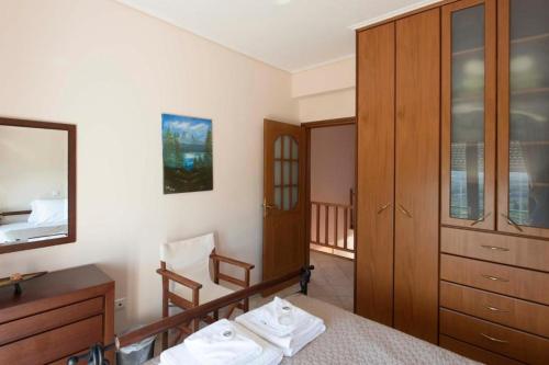 Ένα ή περισσότερα κρεβάτια σε δωμάτιο στο Tragana Villa