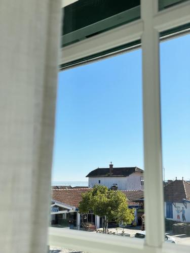 a view from a window of a town at Villa Aitama in Cap-Ferret