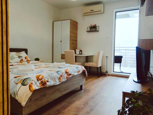 Postel nebo postele na pokoji v ubytování Alacaster B apartman