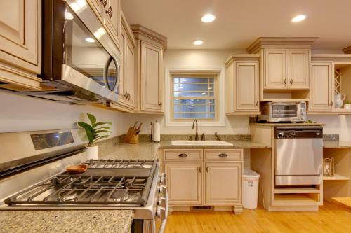 Dapur atau dapur kecil di Lakefront Zirconia Home with Boathouse and Dock!
