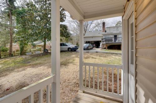 a view from the front porch of a house at 2 Mi to South Boston Speedway Cozy Tiny Home! in South Boston