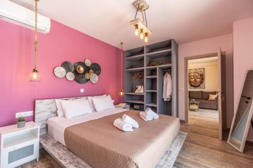 Postel nebo postele na pokoji v ubytování Semiso Beach Suites