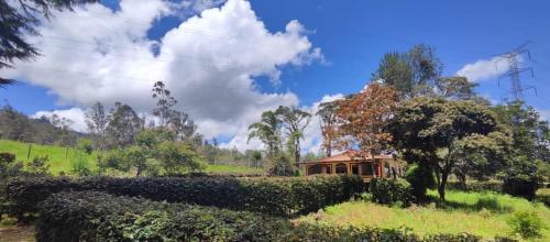 a house in the middle of a field at Hermosa casa de campo en Boyacá in Ramiriquí