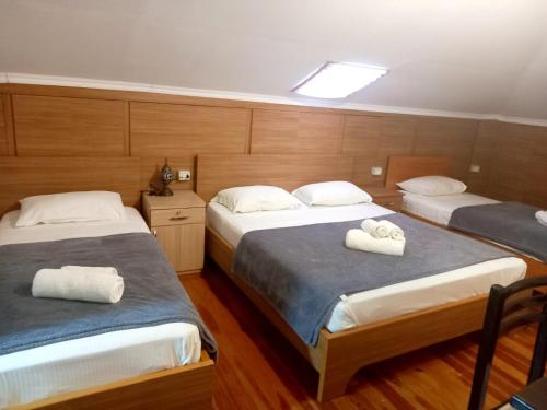 Postel nebo postele na pokoji v ubytování Hotel Demaj