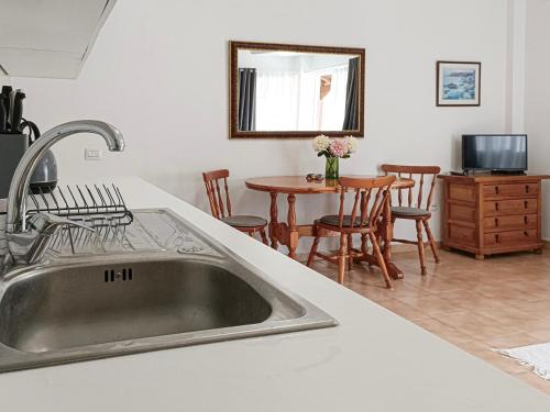 Μια τηλεόραση ή/και κέντρο ψυχαγωγίας στο Beautiful 1 Bedroom Apartment with Mountain View