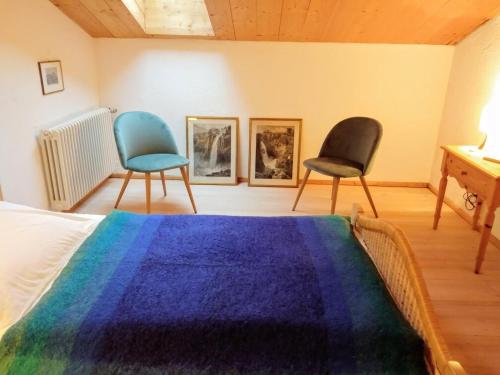 Ruang duduk di Chalet am kleinen See