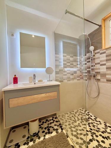 Koupelna v ubytování La Villa Turquoise