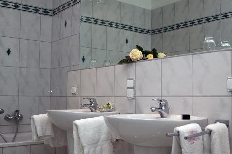 Koupelna v ubytování Landhaus Jürgens