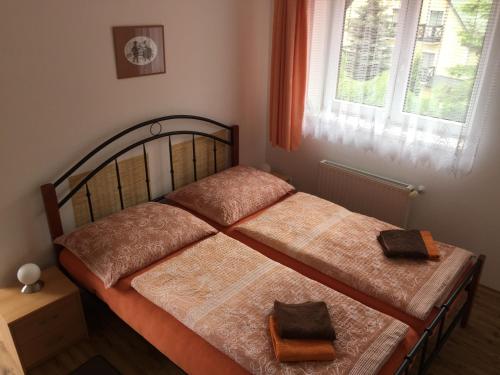 Postel nebo postele na pokoji v ubytování Penzion Rozkvet