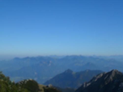 a view of some mountains with a blue sky at Gästehaus Alte Bergmühle in Fischbachau