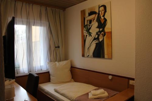 Katil atau katil-katil dalam bilik di Burghotel - Das Original