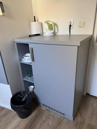 a counter in a room with a counter top at ADC Design Apartmány in Brno