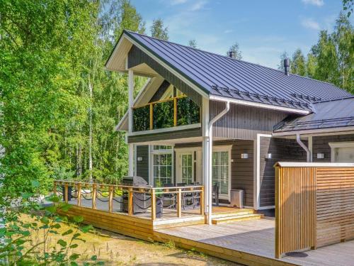 Bygningen som feriehuset ligger i