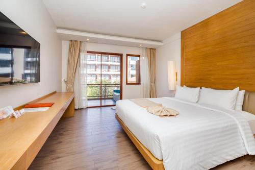 Cama o camas de una habitación en Ayrest Hua Hin Hotel